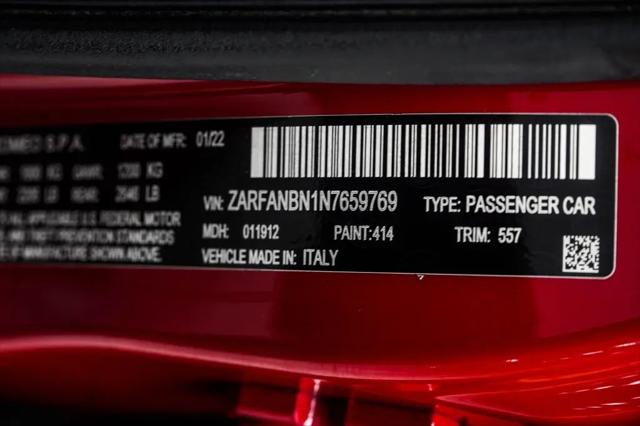 2022 Alfa Romeo Giulia Veloce AWD