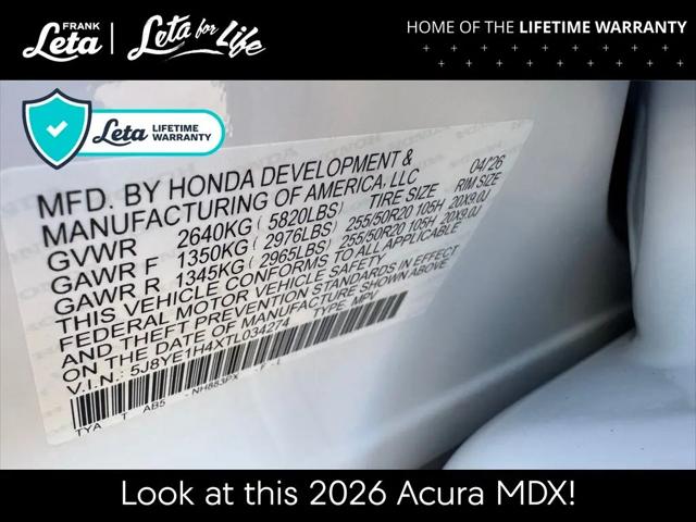 2026 Acura MDX Technology Package