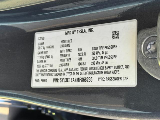 2021 Tesla Model 3 Standard Range Plus Rear-Wheel Drive