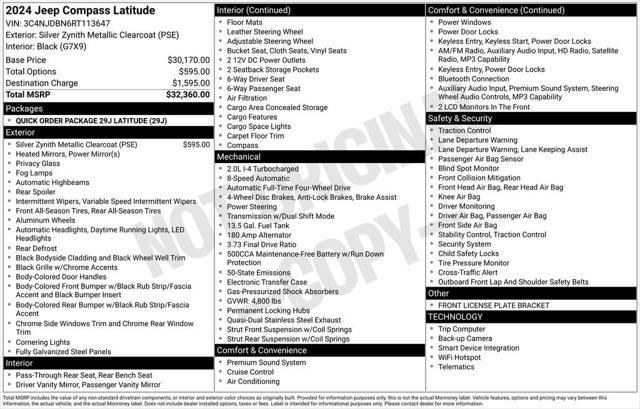 2024 Jeep Compass Latitude 4x4