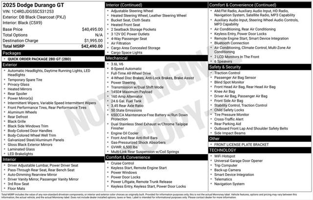 2025 Dodge Durango GT AWD
