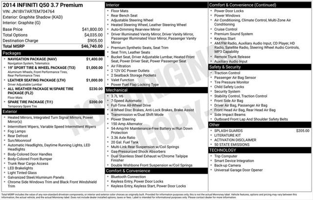 2014 INFINITI Q50 Premium