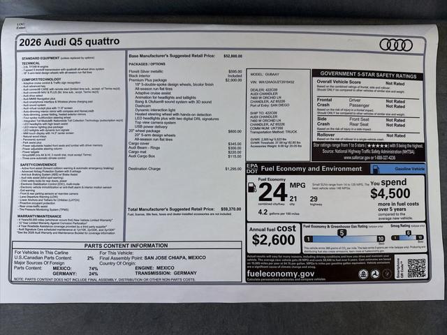 2026 Audi Q5 Premium Plus TFSI quattro S tronic