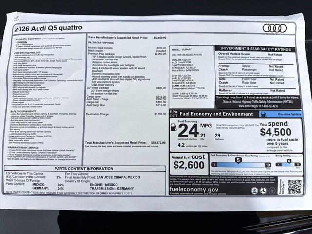 2026 Audi Q5 Premium Plus TFSI quattro S tronic