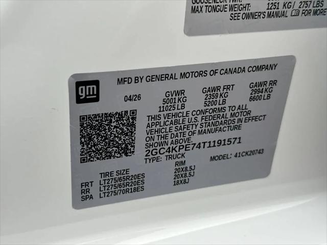 2026 Chevrolet Silverado 2500HD Crew Cab, Standard Bed, LTZ, 4WD
