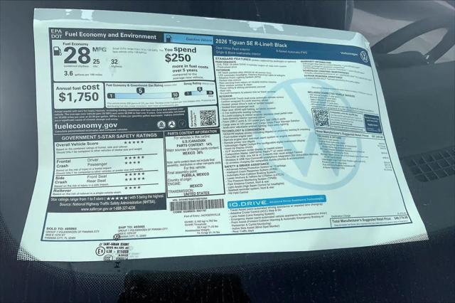 2026 Volkswagen Tiguan SE R-Line Black