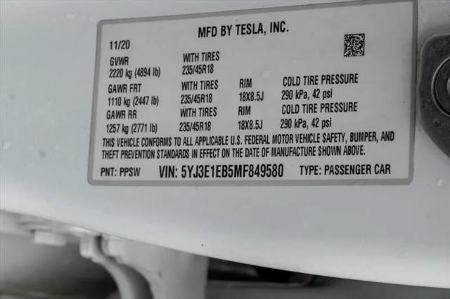2021 Tesla Model 3 Long Range Dual Motor All-Wheel Drive