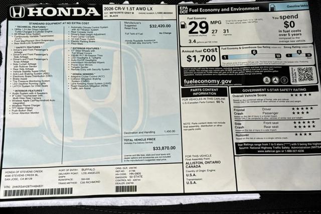 2026 Honda CR-V LX AWD