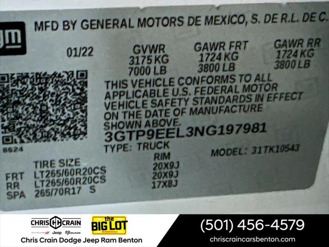 2022 GMC Sierra 1500 Limited 4WD Crew Cab Short Box AT4