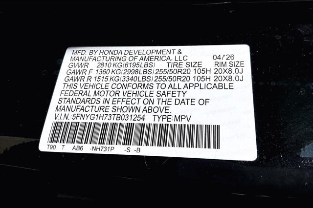 2026 Honda Pilot Touring Blackout