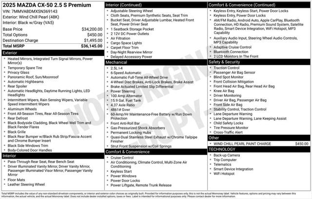 2025 Mazda CX-50 2.5 S Premium Package