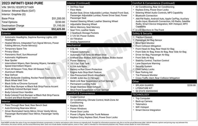 2023 INFINITI QX60 PURE AWD