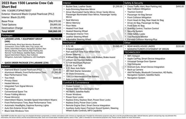 2023 RAM 1500 Laramie Crew Cab 4x4 57 Box
