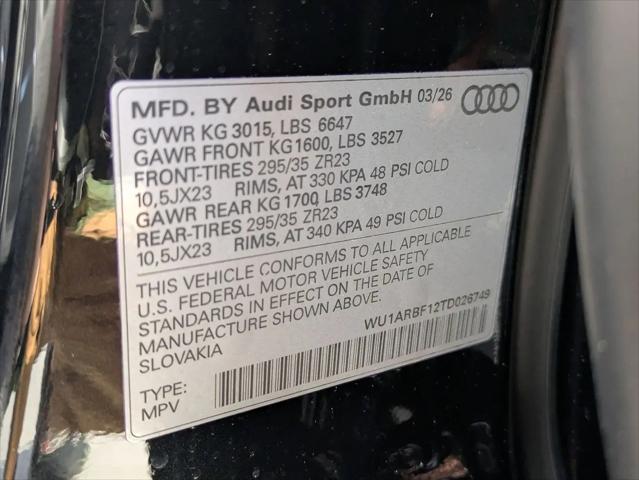 2026 Audi RS Q8 performance quattro tiptronic
