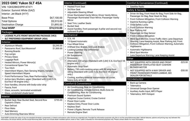 2023 GMC Yukon 4WD SLT