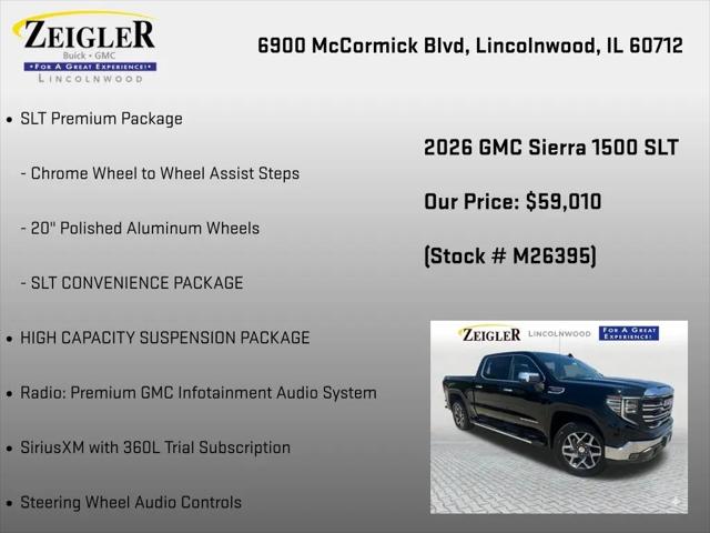 2026 GMC Sierra 1500 Crew Cab, Short Bed, SLT, 4WD