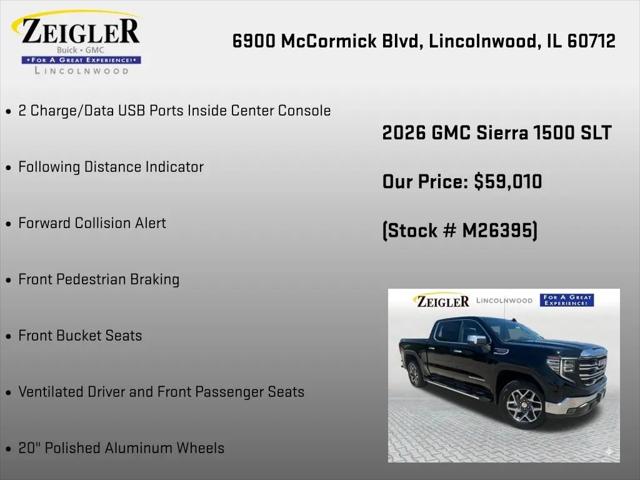 2026 GMC Sierra 1500 Crew Cab, Short Bed, SLT, 4WD