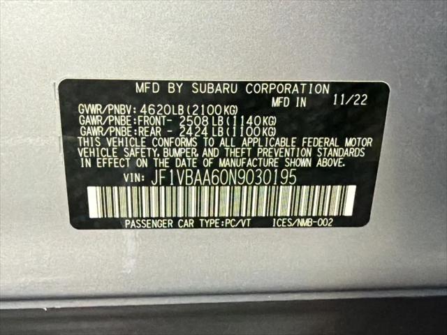 2022 Subaru WRX Standard