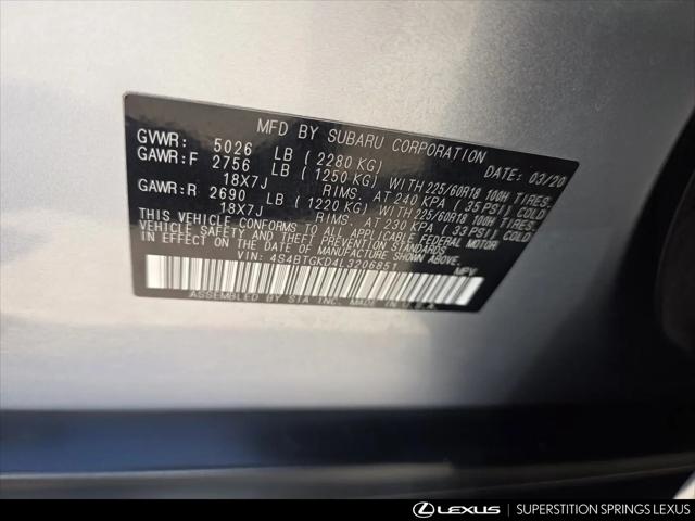 2020 Subaru Outback Onyx Edition XT
