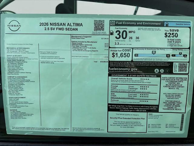 2026 Nissan Altima SV FWD
