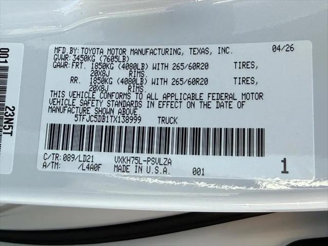 2026 Toyota Tundra Limited CrewMax 6.4' Bed