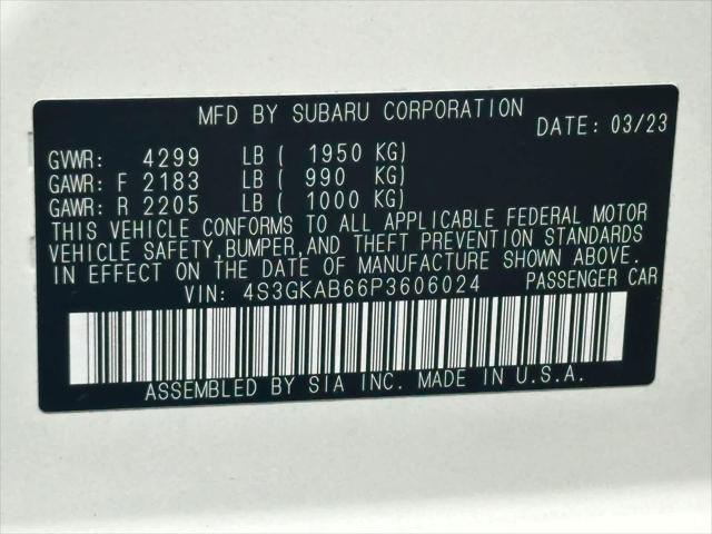 2023 Subaru Impreza Base Sedan