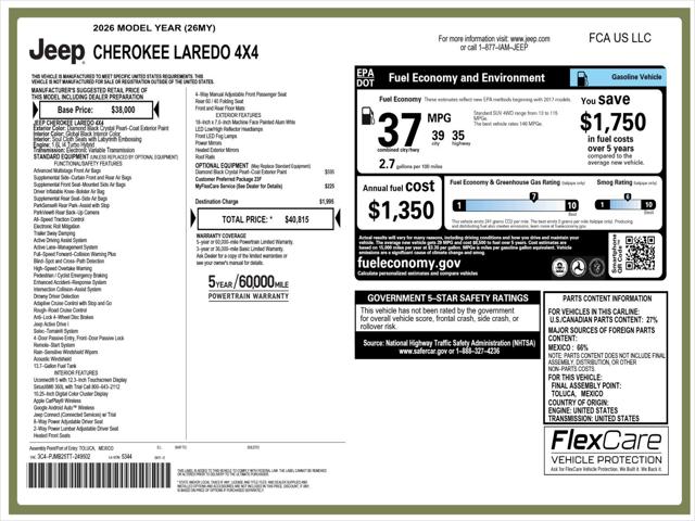 2026 Jeep Cherokee Laredo 4x4