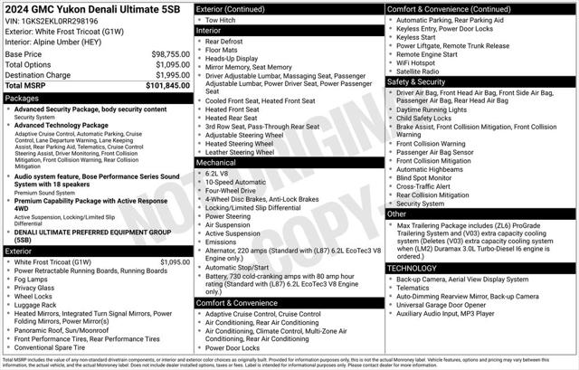 2024 GMC Yukon 4WD Denali Ultimate
