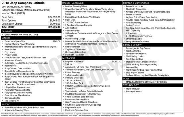 2018 Jeep Compass Latitude 4x4
