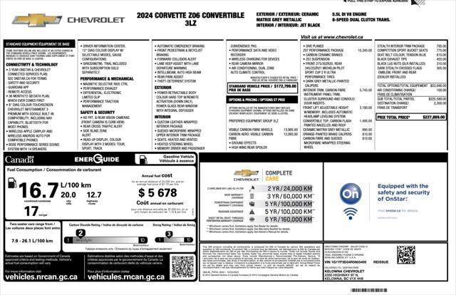 2024 Chevrolet Z06 3LZ RWD