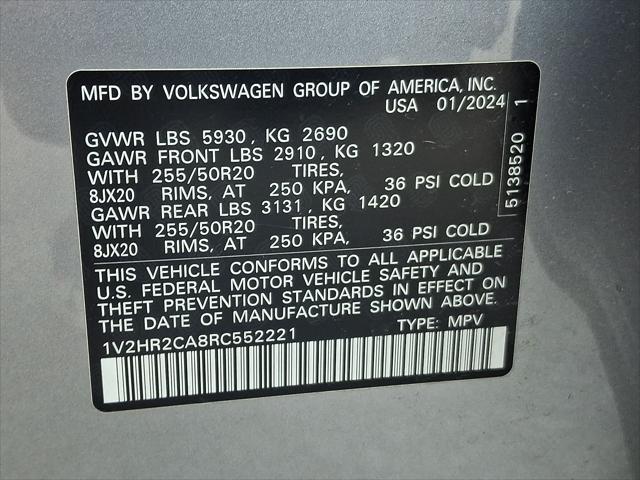 2024 Volkswagen Atlas 2.0T SE w/Technology