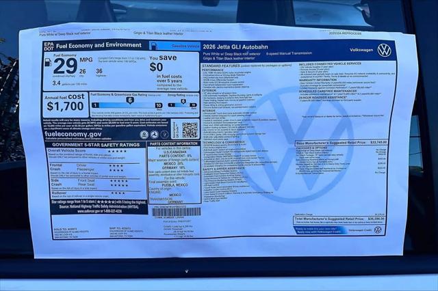 2026 Volkswagen Jetta GLI Autobahn