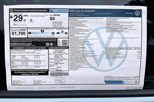 2026 Volkswagen Jetta GLI Autobahn