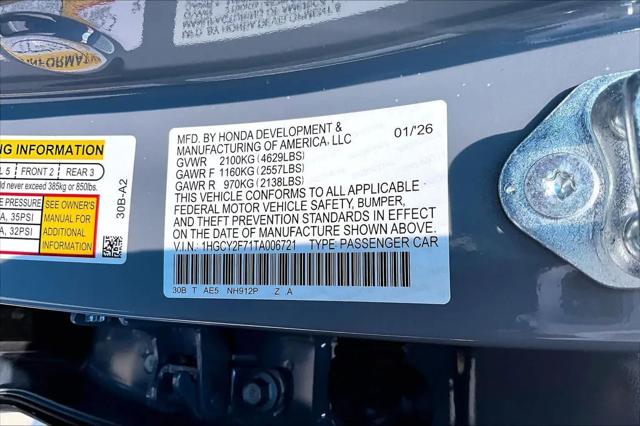 2026 Honda Accord Sedan Sport-L