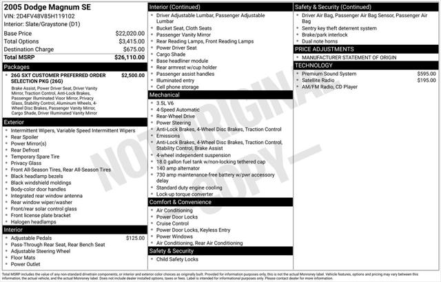 2005 Dodge Magnum SE