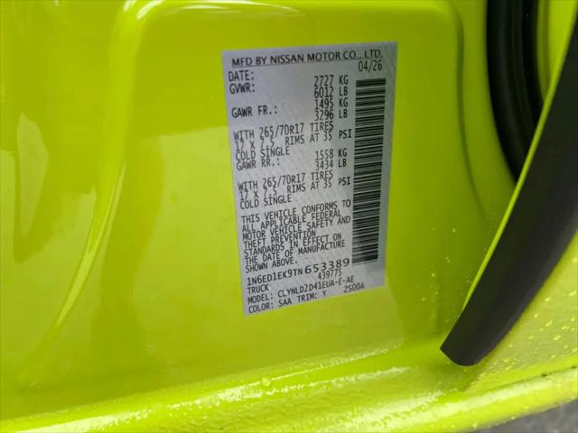 2026 Nissan Frontier Crew Cab PRO-4X 4x4