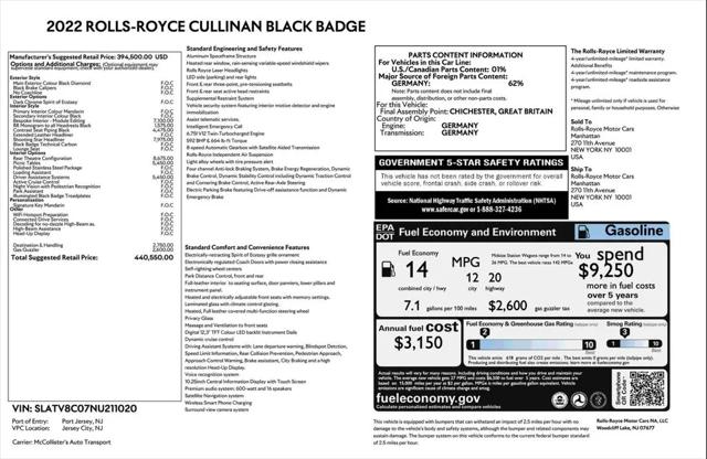 2022 Rolls-Royce Cullinan SUV for sale in West Chicago, IL