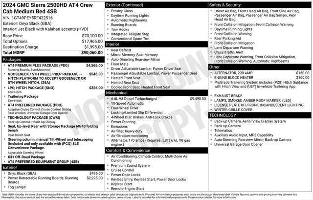 2024 GMC Sierra 2500HD 4WD Crew Cab Standard Bed AT4