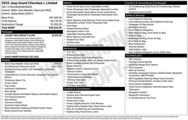 2025 Jeep Grand Cherokee L Limited 4x4