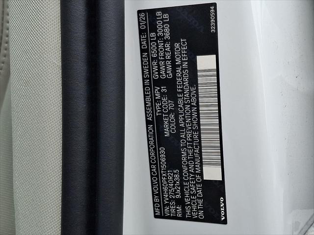 2026 Volvo XC90 Plug-In Hybrid Ultra, T8 AWD, Electric/Gasoline, Bright, 7 Seats