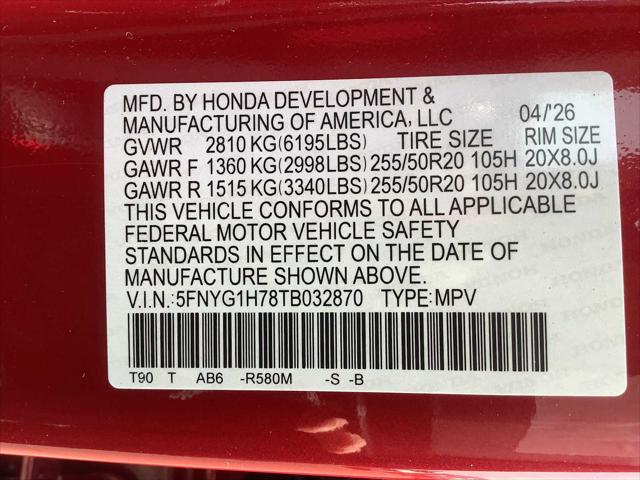 2026 Honda Pilot Touring Blackout