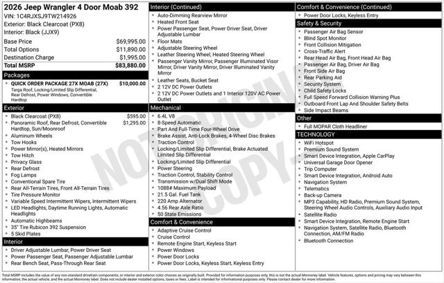 2026 Jeep Wrangler 4-Door Moab 392 4x4
