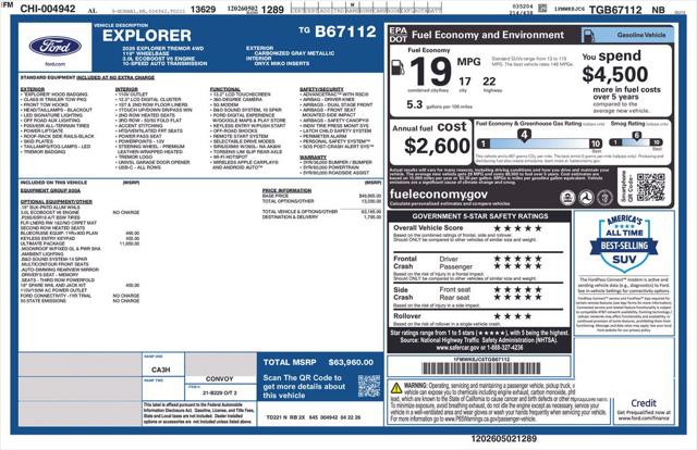 New 2026 Ford Explorer Tremor For Sale in Muscle Shoals, AL