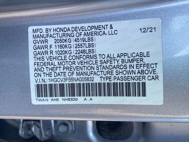 2022 Honda Accord Hybrid EX-L