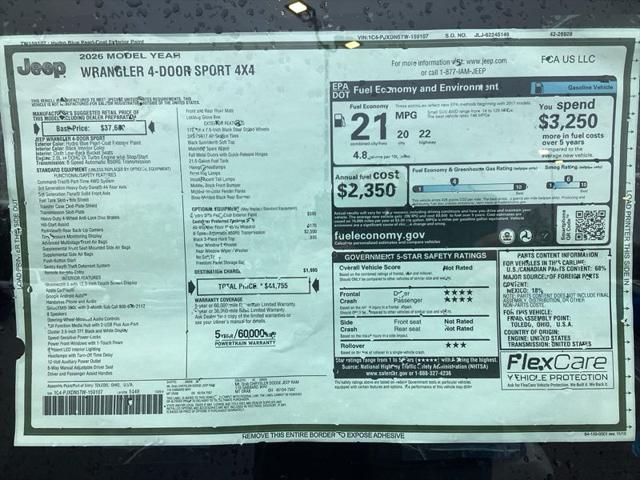 2026 Jeep Wrangler Sport