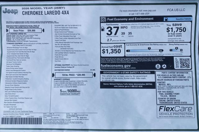 2026 Jeep Cherokee Laredo 4x4