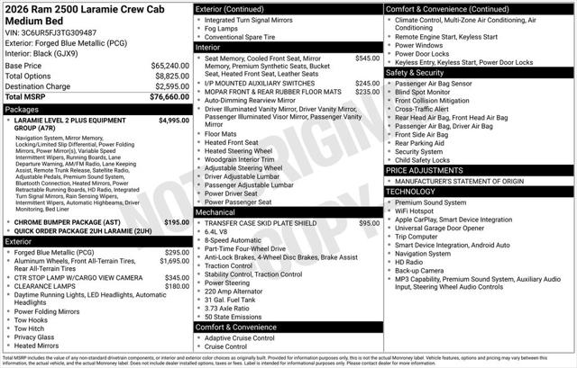 2026 Ram 2500 Laramie Crew Cab 4x4 64 Box