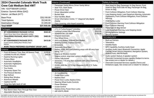 2024 Chevrolet Colorado 4WD WT