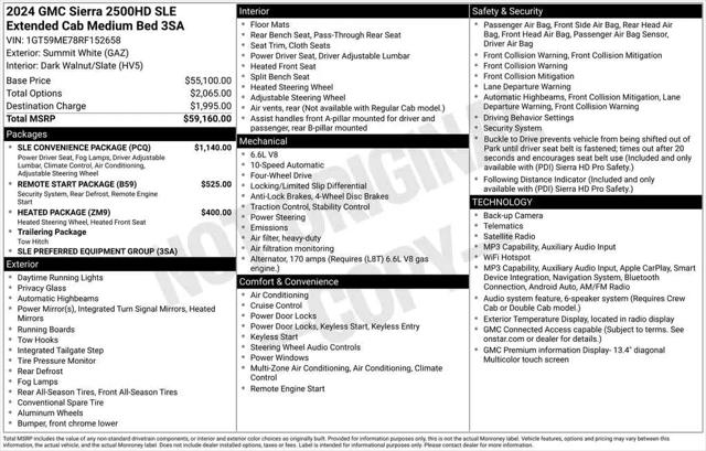 2024 GMC Sierra 2500HD 4WD Double Cab Standard Bed SLE
