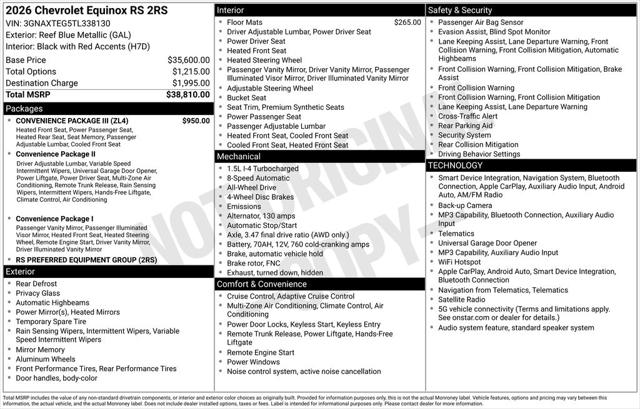 2026 Chevrolet Equinox AWD RS